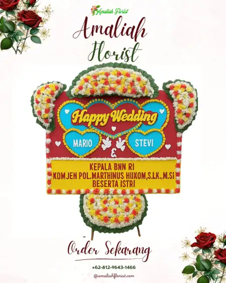 Papan Bunga Pernikahan Marikangen